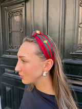 Repurposed Hairband gold GG red