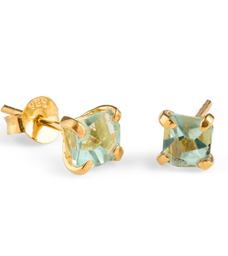 Sägen Prisma aqua Golden Earrings