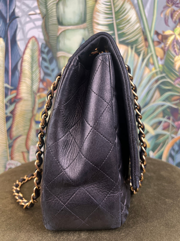 Chanel black maxi flap bag