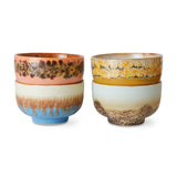Hkliving 70s ceramics : noodle bowls seabreeze (set of 4)