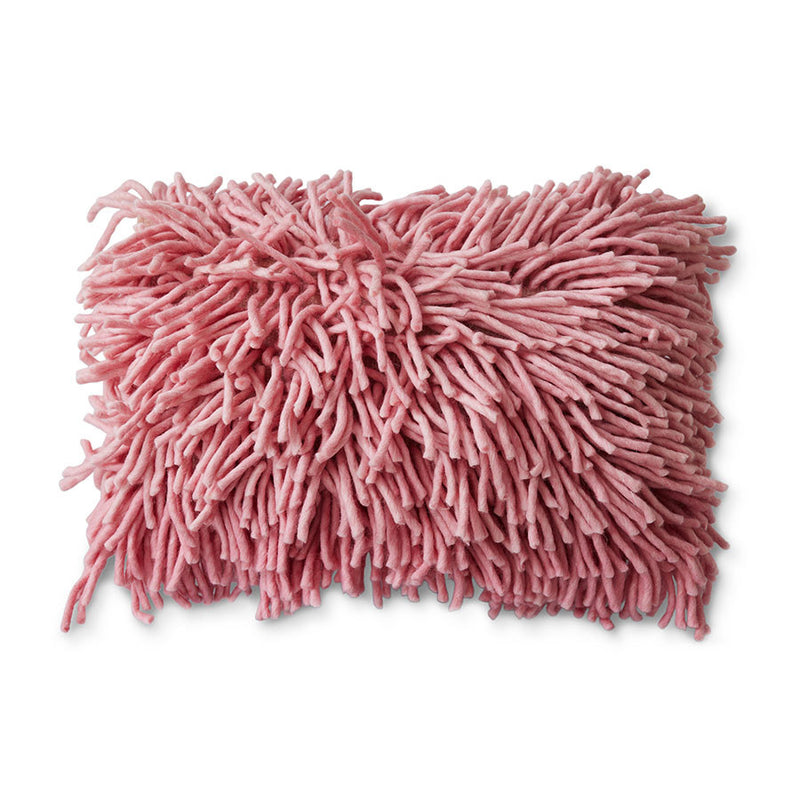 hkliving Rugged woolen cushion pink
