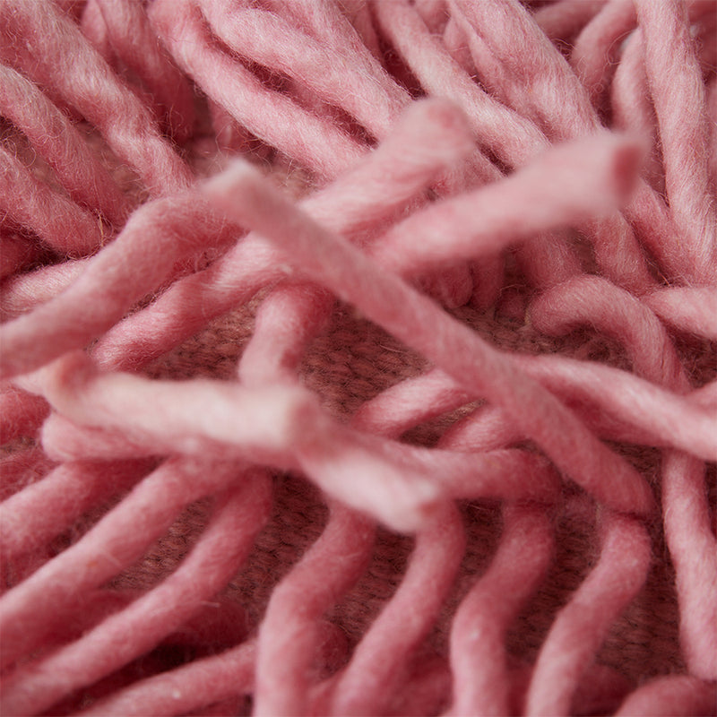 hkliving Rugged woolen cushion pink