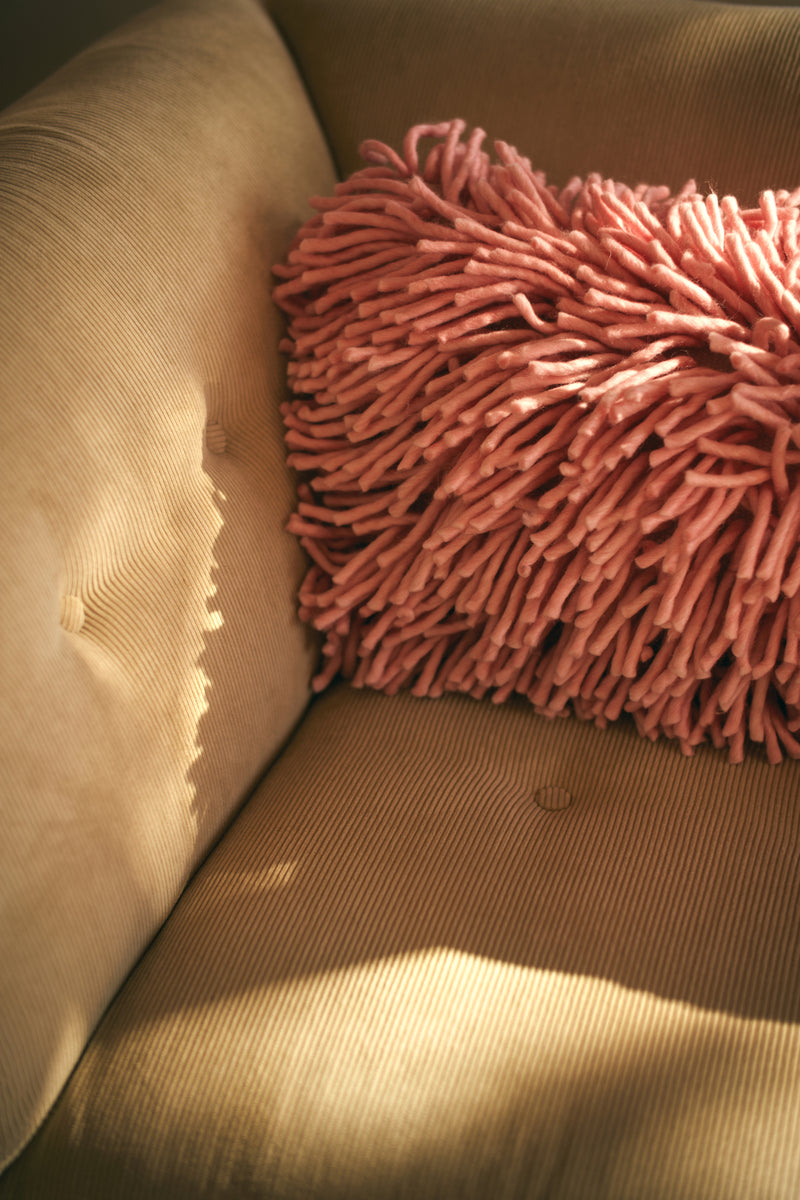 hkliving Rugged woolen cushion pink