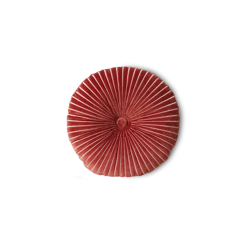 hkliving Round ripple cushion burgundy