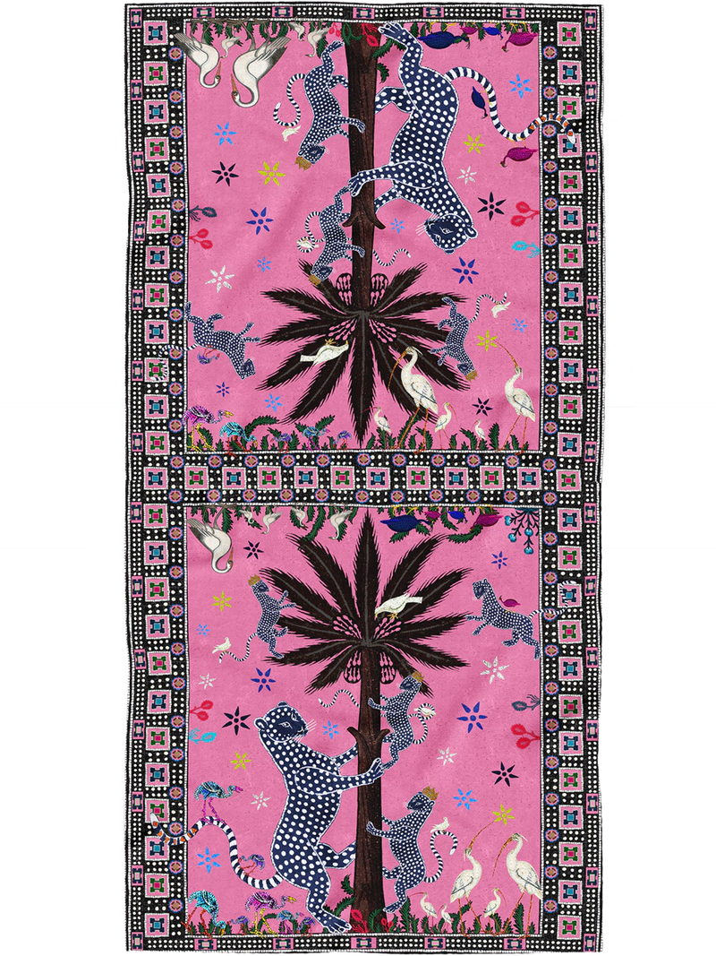 Ortigia Silk Scarf Palma Fuscia