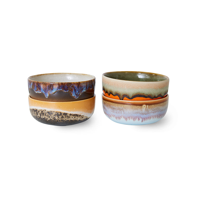 Hkliving 70s ceramics  tapas bowls crystal (set of 4)