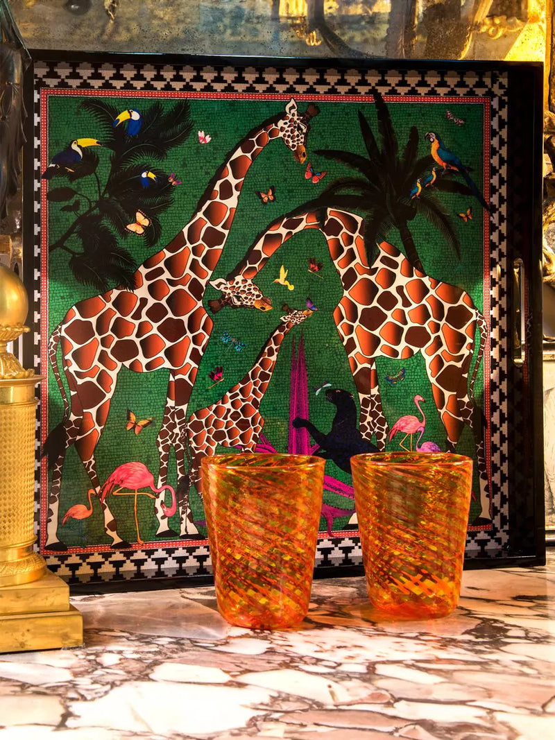 Ortigia Tray Giraffe Green