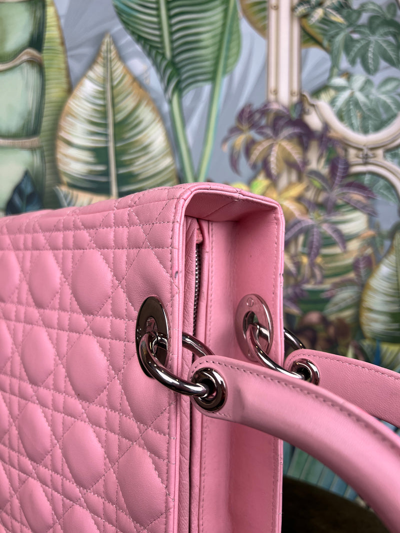 Lady Dior medium bag pink