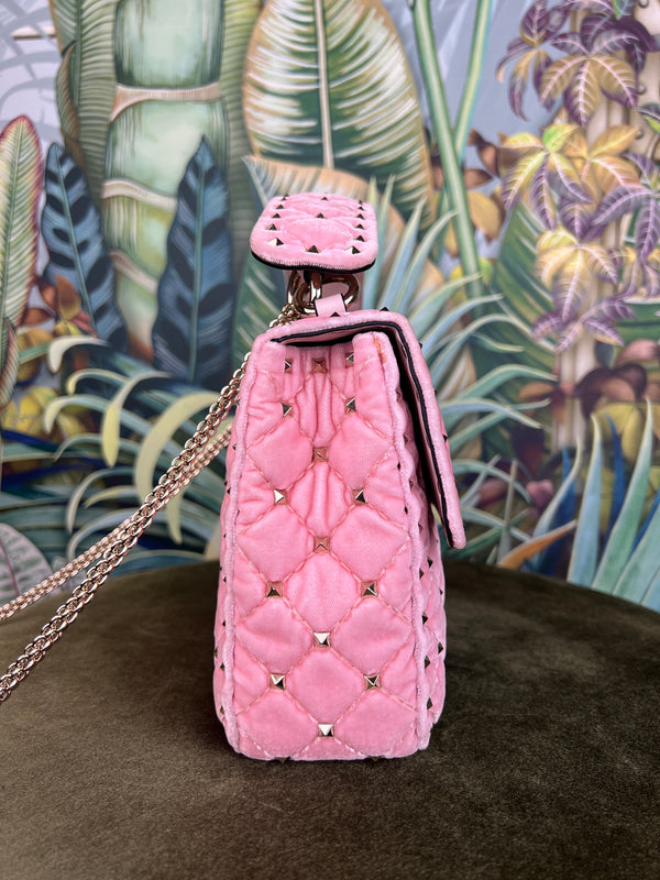 Valentino Garavani Rockstud Spike chain bag Pink