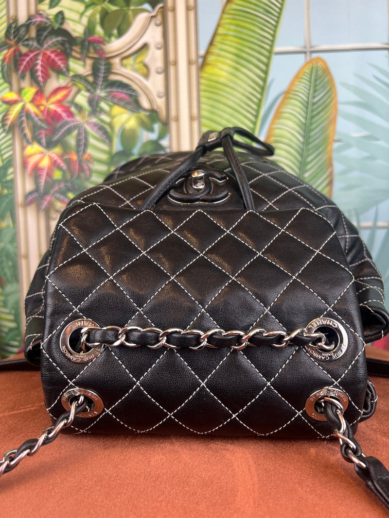 Chanel backpack black/silver