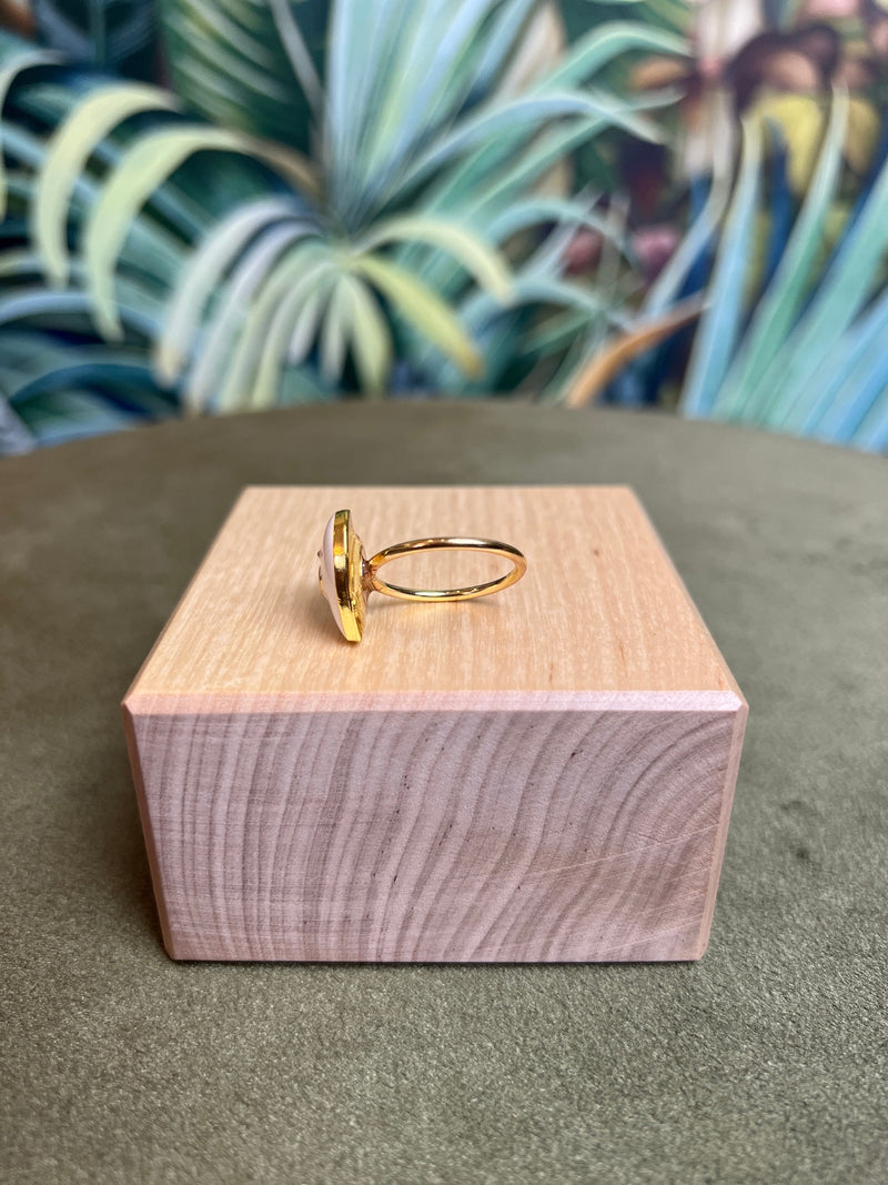 Repurposed CC Heart Ring White/Gold