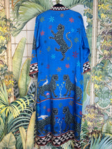 Ortigia Silk Blue Mosaic Kaftan