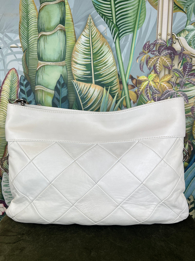 Chanel white Hobo bag