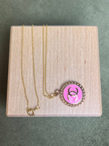 Repurposed Goldrope Necklace Pink/Gold