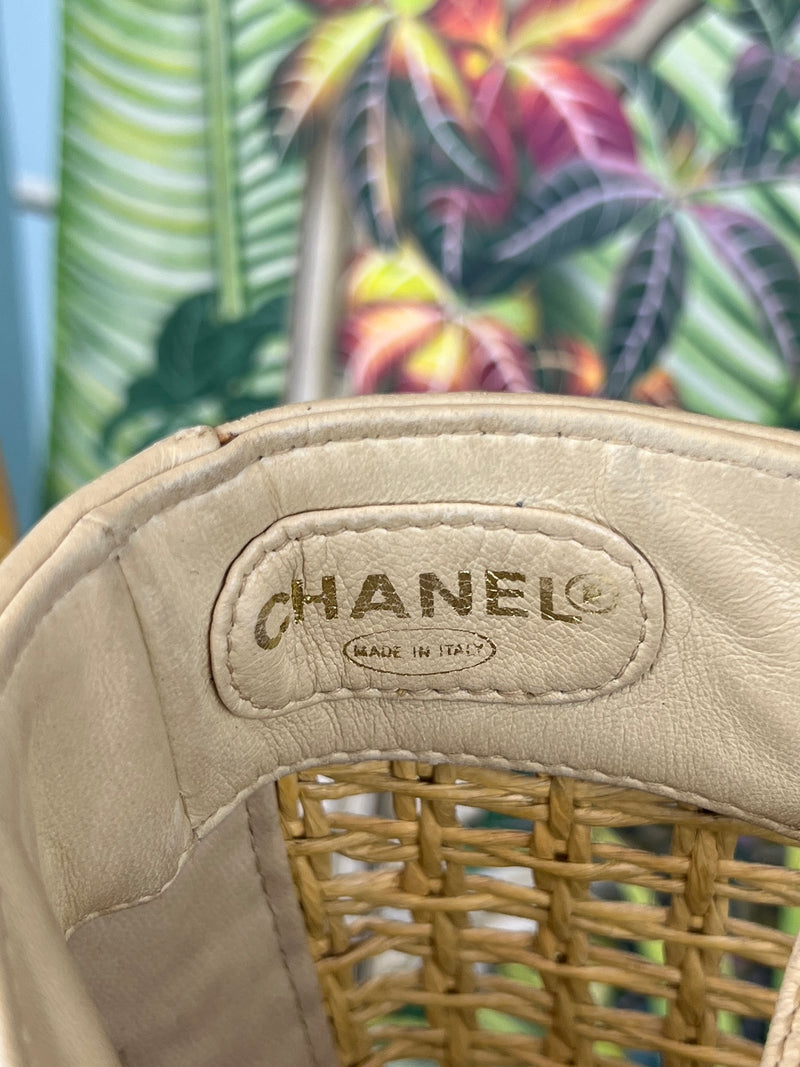 Chanel beige shopping tote