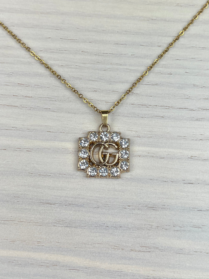 Repurposed GG bling necklace