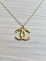 Repurposed CC Necklace Skinny Gold
