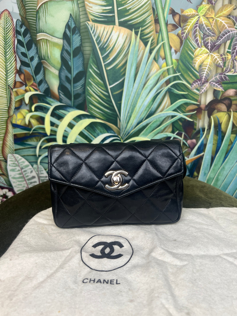 Chanel leather bum bag belt