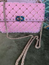Valentino Garavani Rockstud Spike chain bag Pink