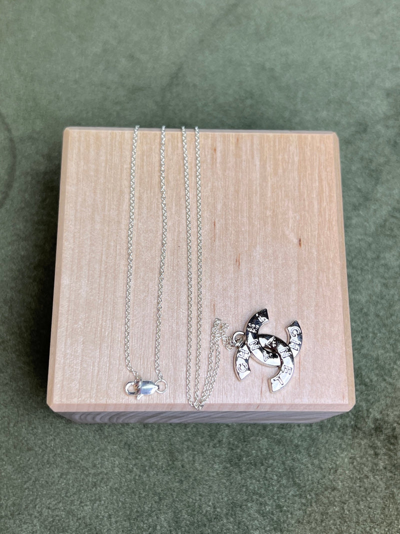 Repurposed CC Necklace Letters/Silver