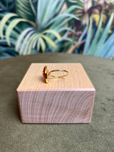 Repurposed CC Heart Ring Red/Gold