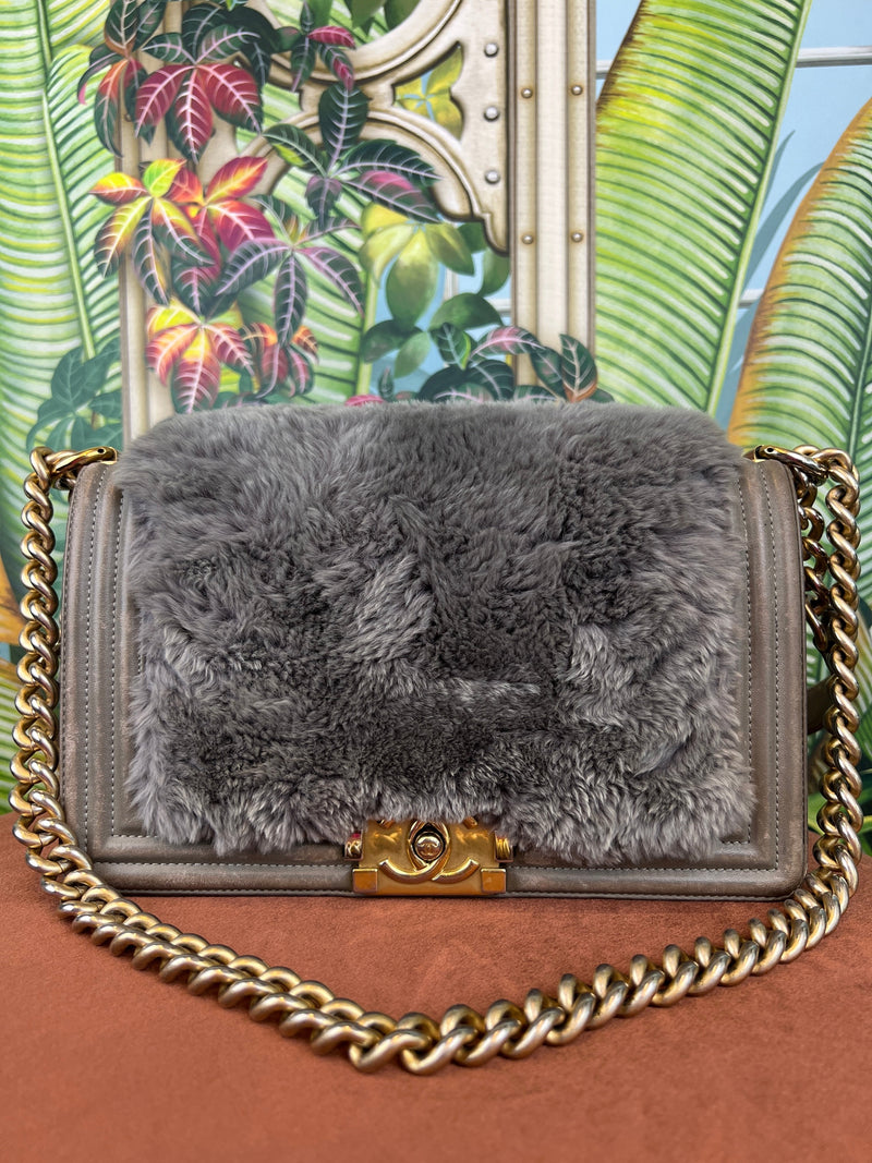 Chanel Boy bag faux fur