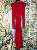 Virgina ajore knit dress red