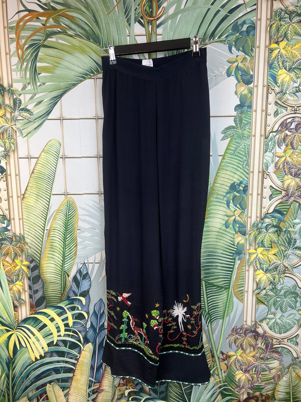MEMORIES OF UTOPIA EMBELLISHED RELAXED CREPE TROUSER