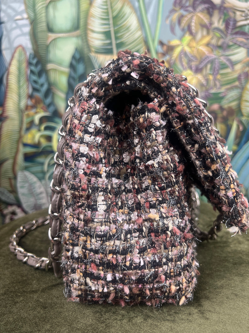 Chanel Double Flap tweed bag