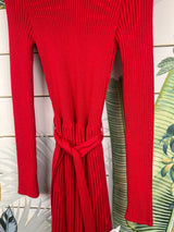 Virgina ajore knit dress red