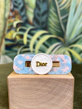 Repurposed Hairclip Dior white/blue