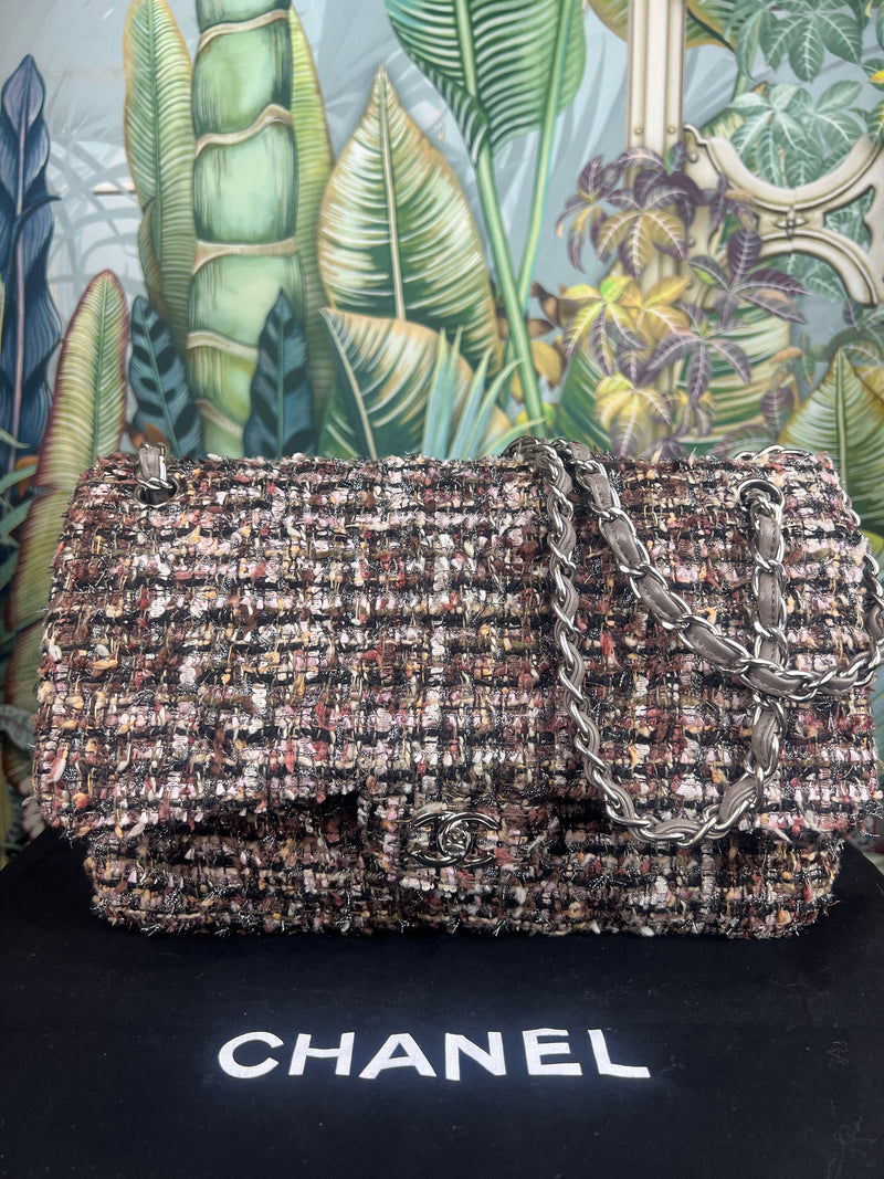 Chanel Double Flap tweed bag