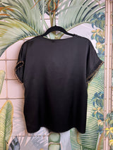 Arizona Silk satin eyelet top