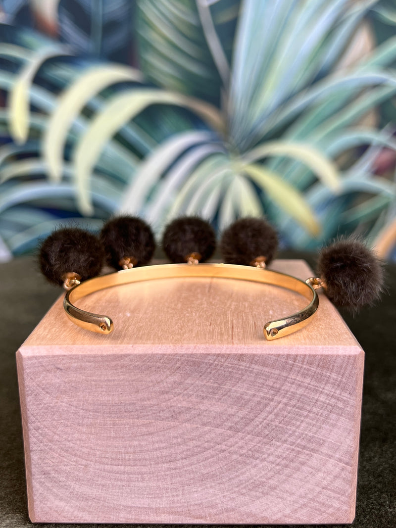 POM POM Bracelet green